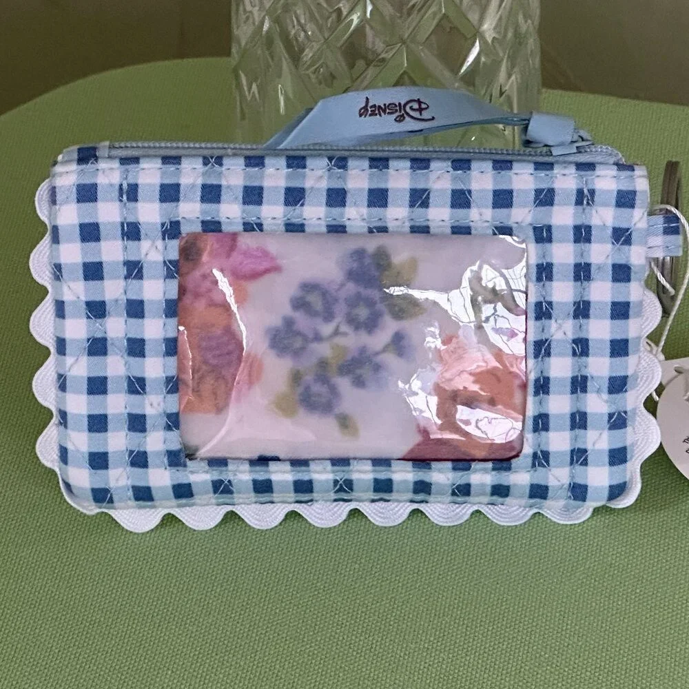 VERA BRADLEY DISNEY WINNIE THE POOH ZIP ID CASE:NWT SPRINGTIME GINGHAM